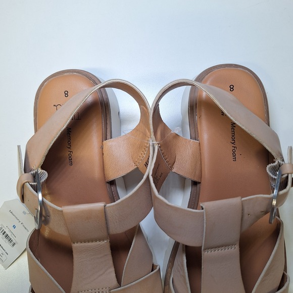Time and Tru Women's Memory Foam Gladiator Sandals Tan Size 8 - Picture 3 of 7
